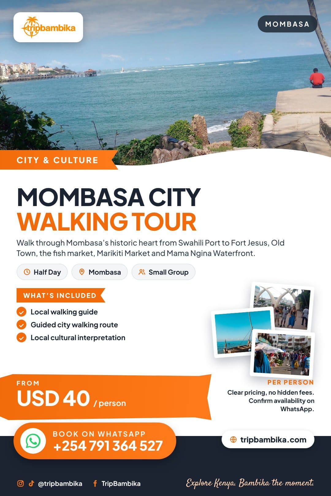 Mombasa City Walking Tour poster