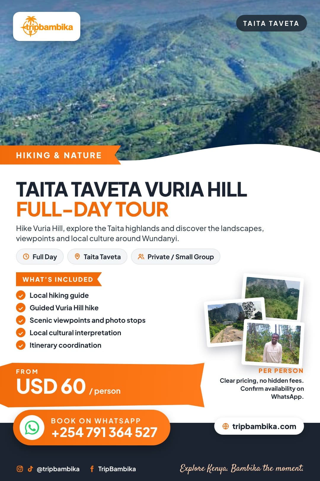 Taita Taveta Vuria Hill Full-Day Tour poster