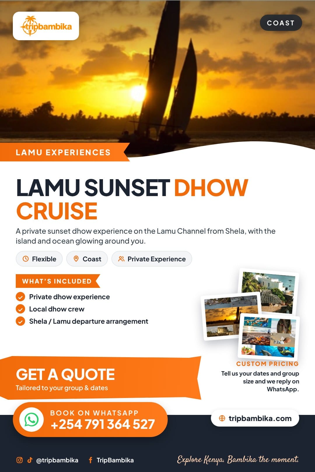 Lamu Sunset Dhow Cruise poster